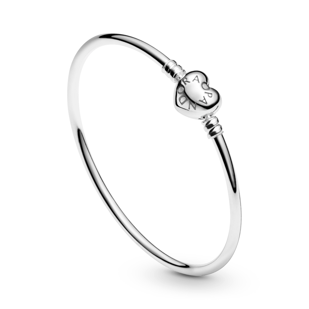 Bracelete Pandora Rigido Fecho Coracao - 596268