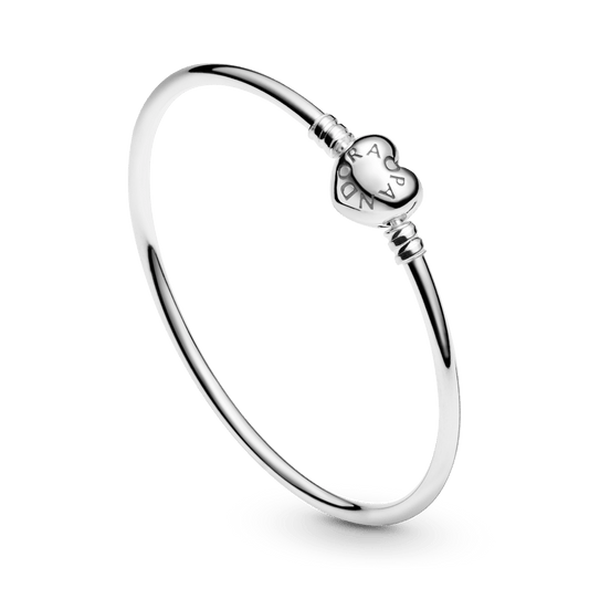 Bracelete Pandora Rigido Fecho Coracao - 596268