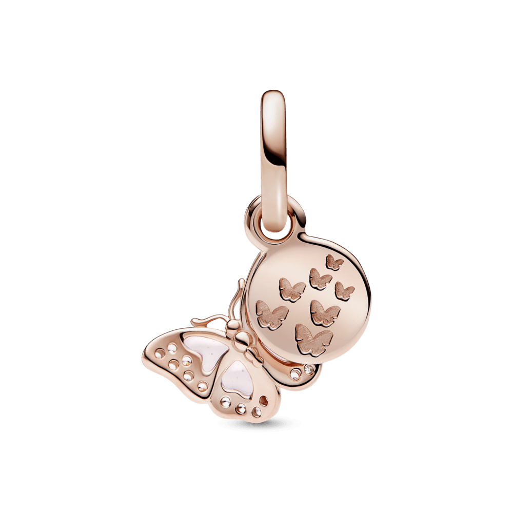 Charm Ouro Rose Pendente Borboletas - 782555C01