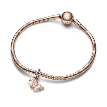 Charm Ouro Rose Pendente Borboletas - 782555C01