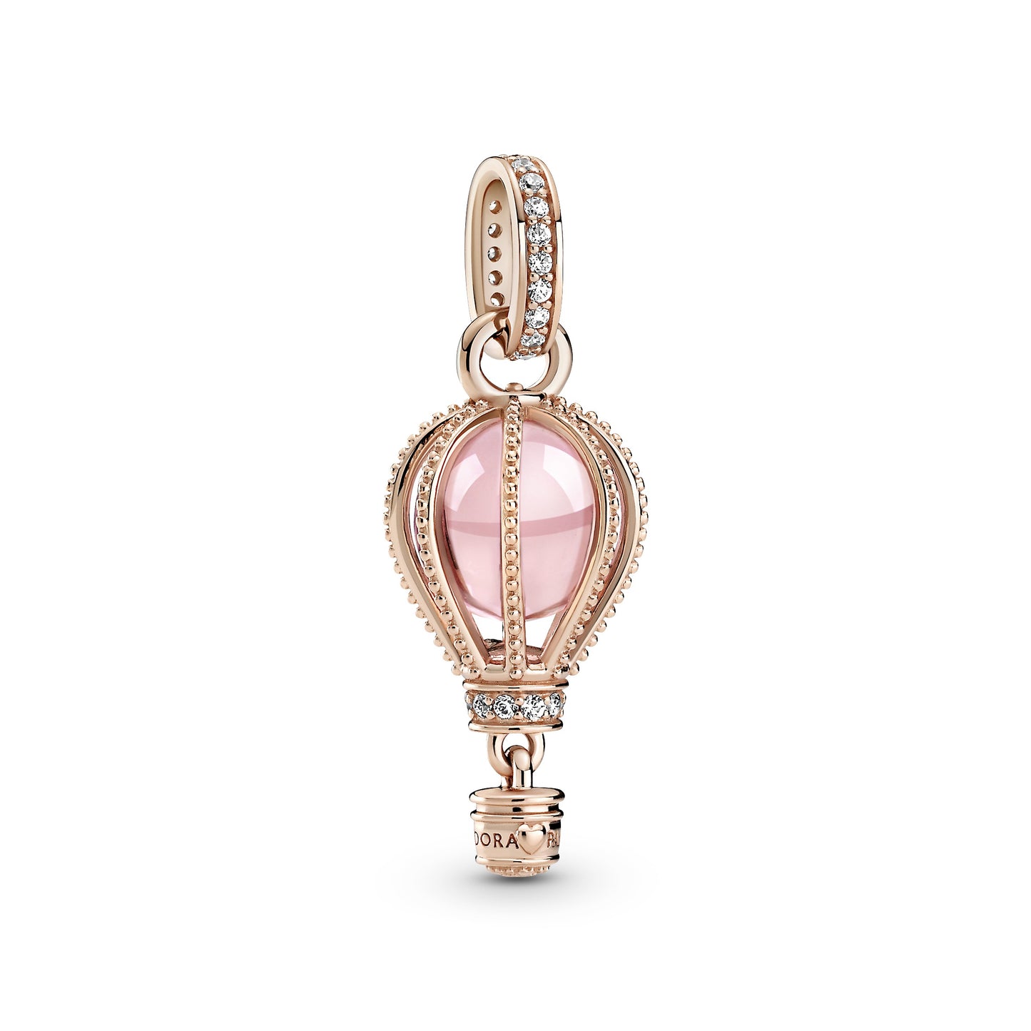 Charm Pendente Balao De Ar Quente Rosa Brilhante - 789434C01
