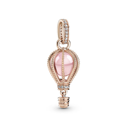 Charm Pendente Balao De Ar Quente Rosa Brilhante - 789434C01