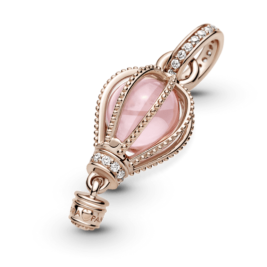 Charm Pendente Balao De Ar Quente Rosa Brilhante - 789434C01