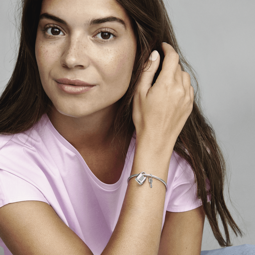 Charm Pendente Prata Cadeado E Chave - 790088C01