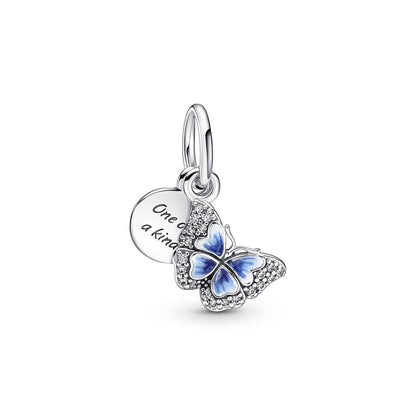 Charm Prata Pendente Borboleta Azul - 790757C01