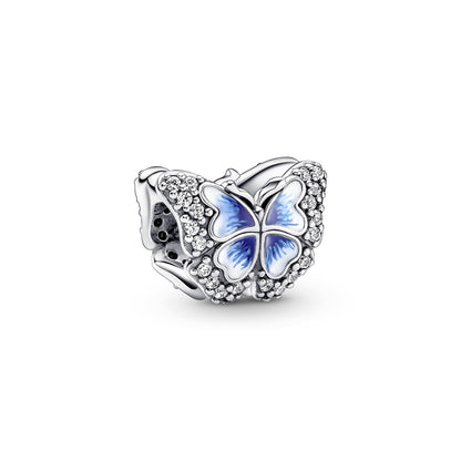 Charm Prata Borboleta Azul Brilhante - 790761C01