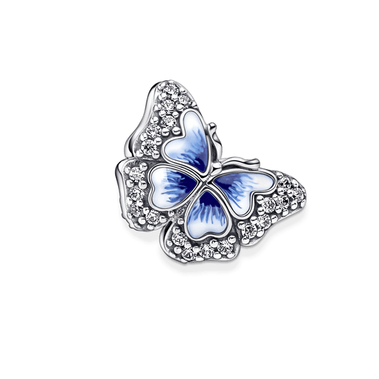 Charm Prata Borboleta Azul Brilhante - 790761C01