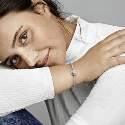 Charm Prata Separador Coracoes Vazados - 790964