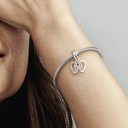 Charm Prata Pendente Coração e Quebra-Cabeça Divisível - 792239C01