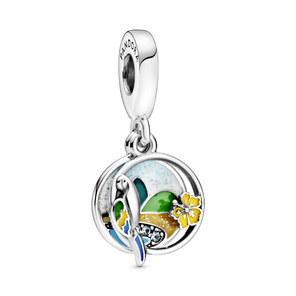 Charm Pendente Papagaio E Praia Do Brasil - 798919C01