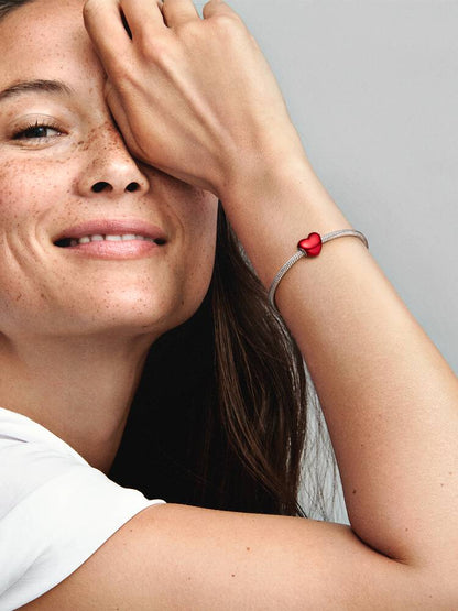 Charm Coração Vermelho Metálico - 799291C02