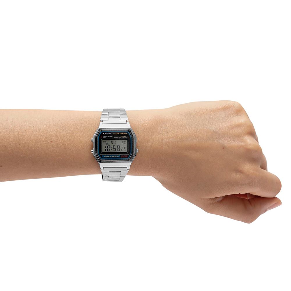 Relógio Casio Unissex Aço Retrô Vintage - A158WA-1DF