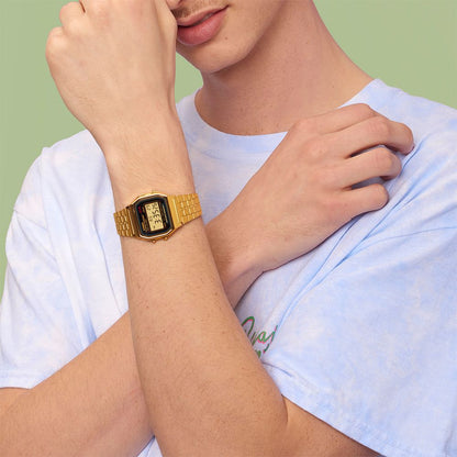 Relógio Casio Unissex Dourado Retrô Vintage - A159WGEA-1DF