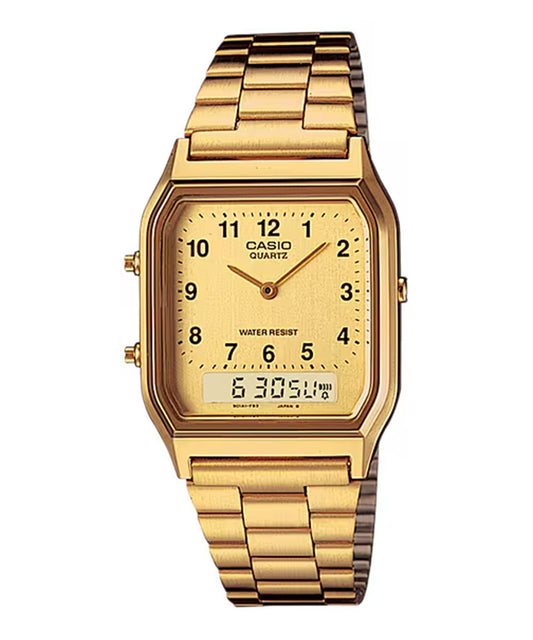 Relógio Casio Vintage Feminino Dourado - AQ-230GA-9BMQ