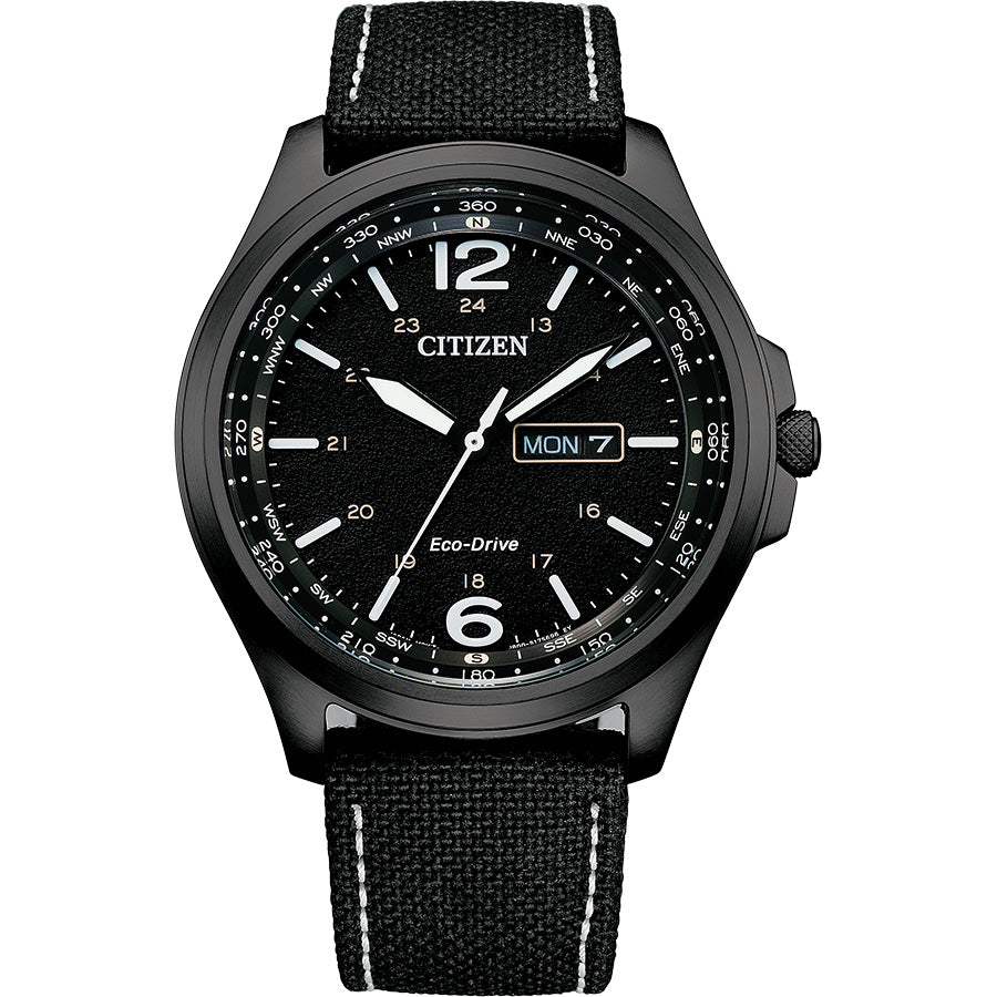 Citizen Eco-Drive Black Dial Day-Date - AW0115-03E