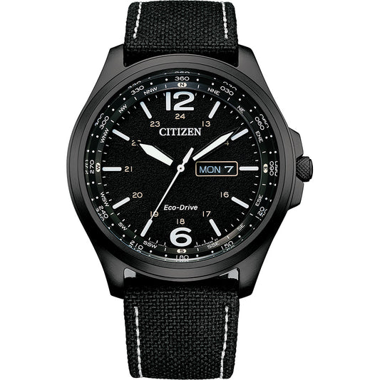 Citizen Eco-Drive Black Dial Day-Date - AW0115-03E