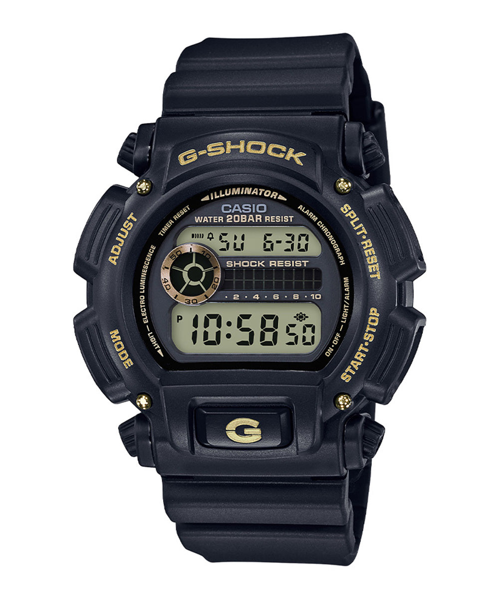 Relógio G-Shock Casio Preto e Dourado - DW-9052GBX-1A9DR