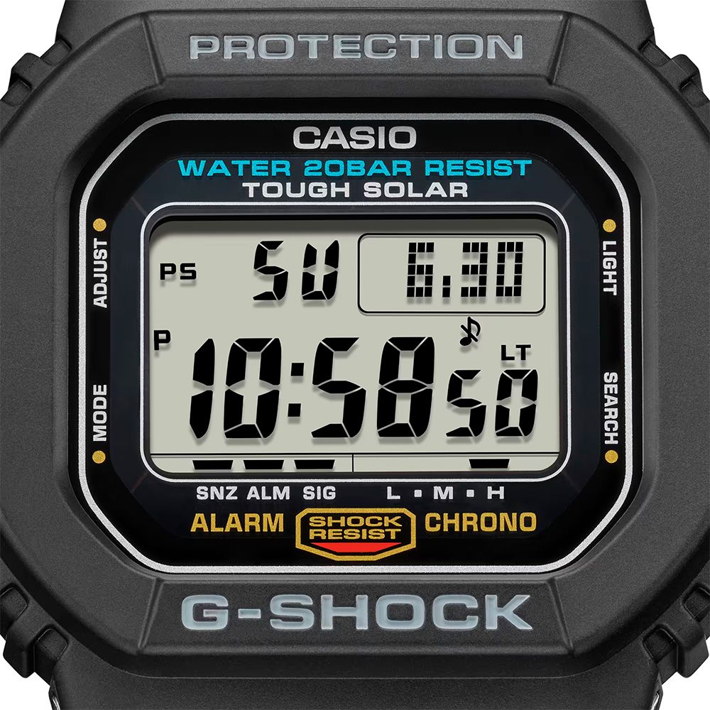 Relógio Casio G-Shock Digital Resina Preta e Resistente à Água 200m  - G-5600UE-1DR