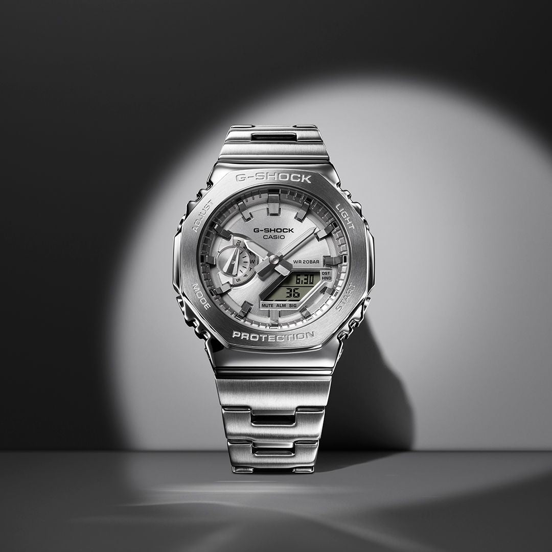 Relógio Casio G-Shock G-Steel Masculino Prateado - GM-2110D-7ADR