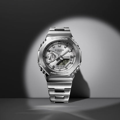Relógio Casio G-Shock G-Steel Masculino Prateado - GM-2110D-7ADR
