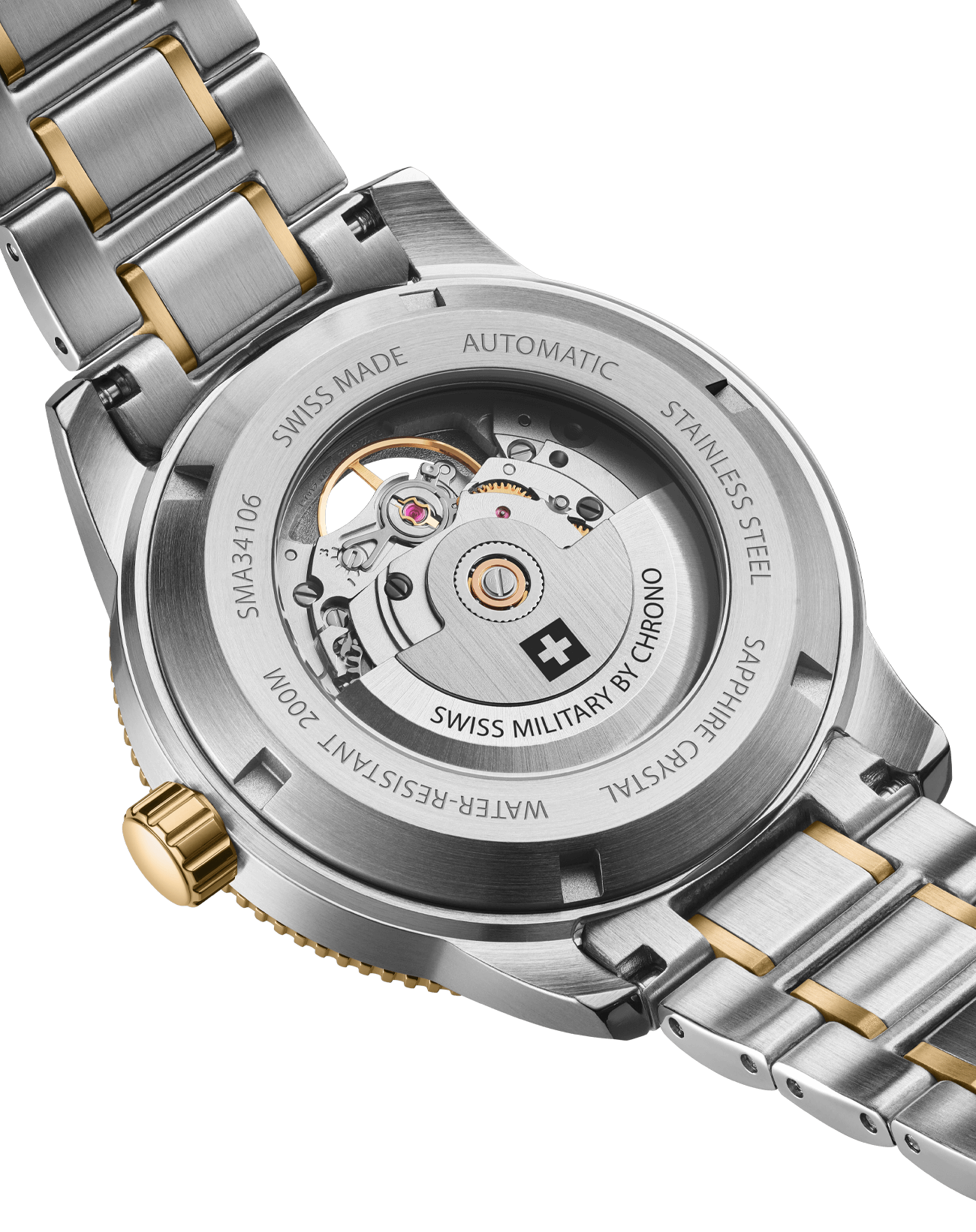 Relógio de Mergulho Automático Swiss Military  SMA34106.03 – Bicolor