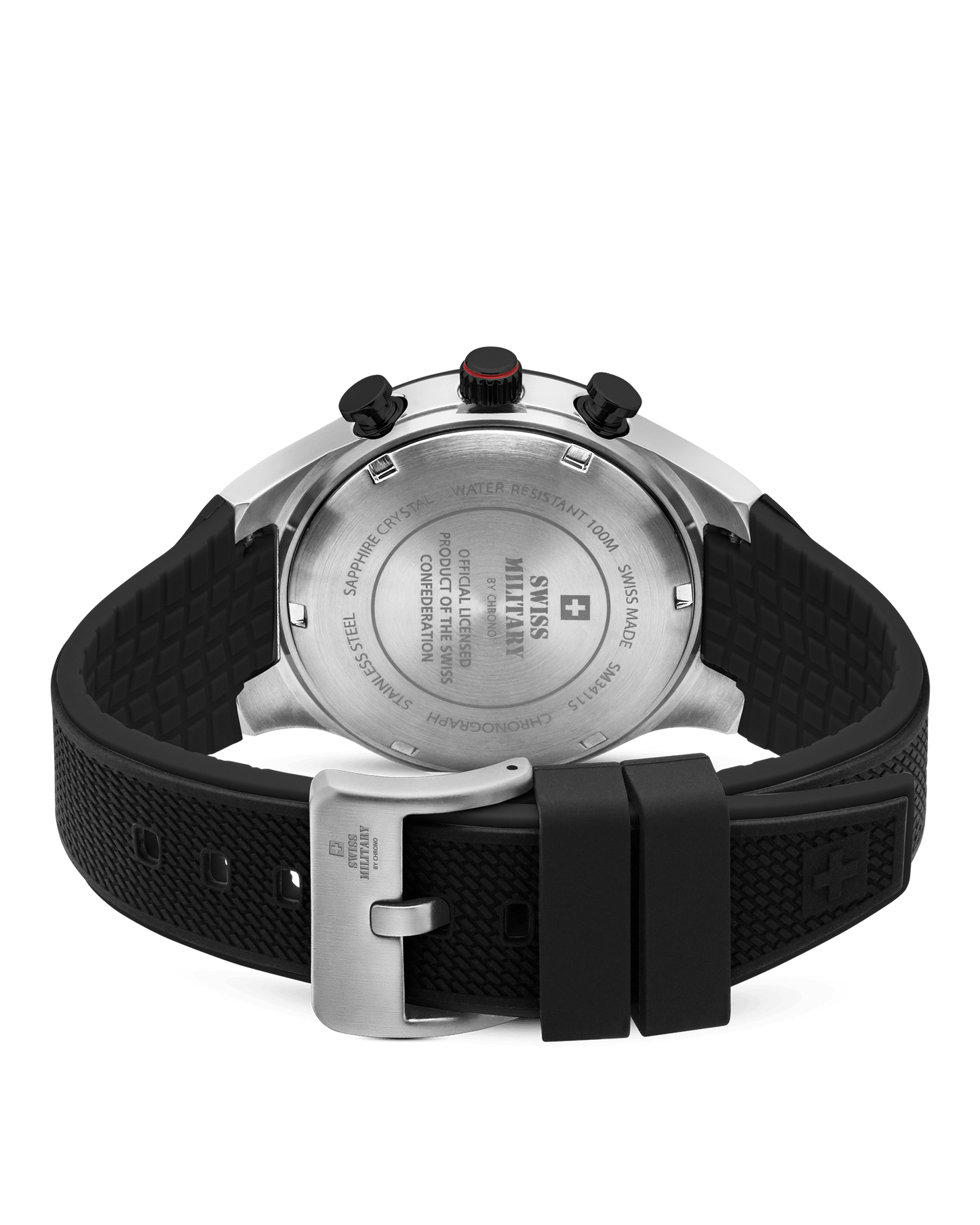 Relógio Cronógrafo Swiss Military –  SM34115.05 - Speed Borracha Preto