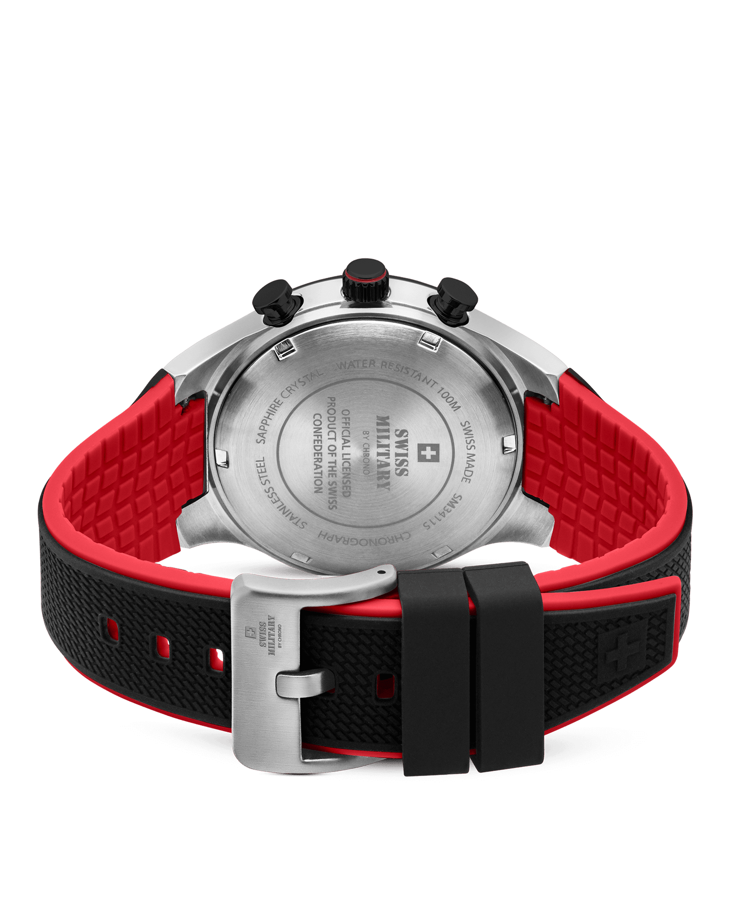 Relógio Cronógrafo Swiss Military –  SM34115.05 - Speed Borracha Preto