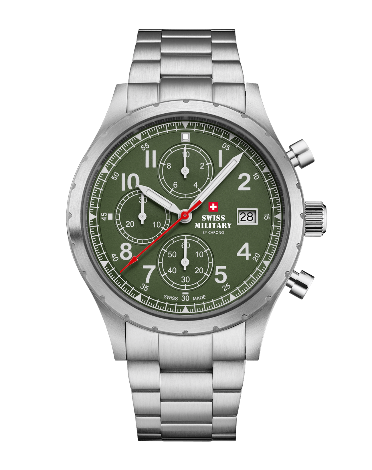 Relógio Swiss Military  SM34117.02 - Cronógrafo de Campo – Aço Azul ou Verde