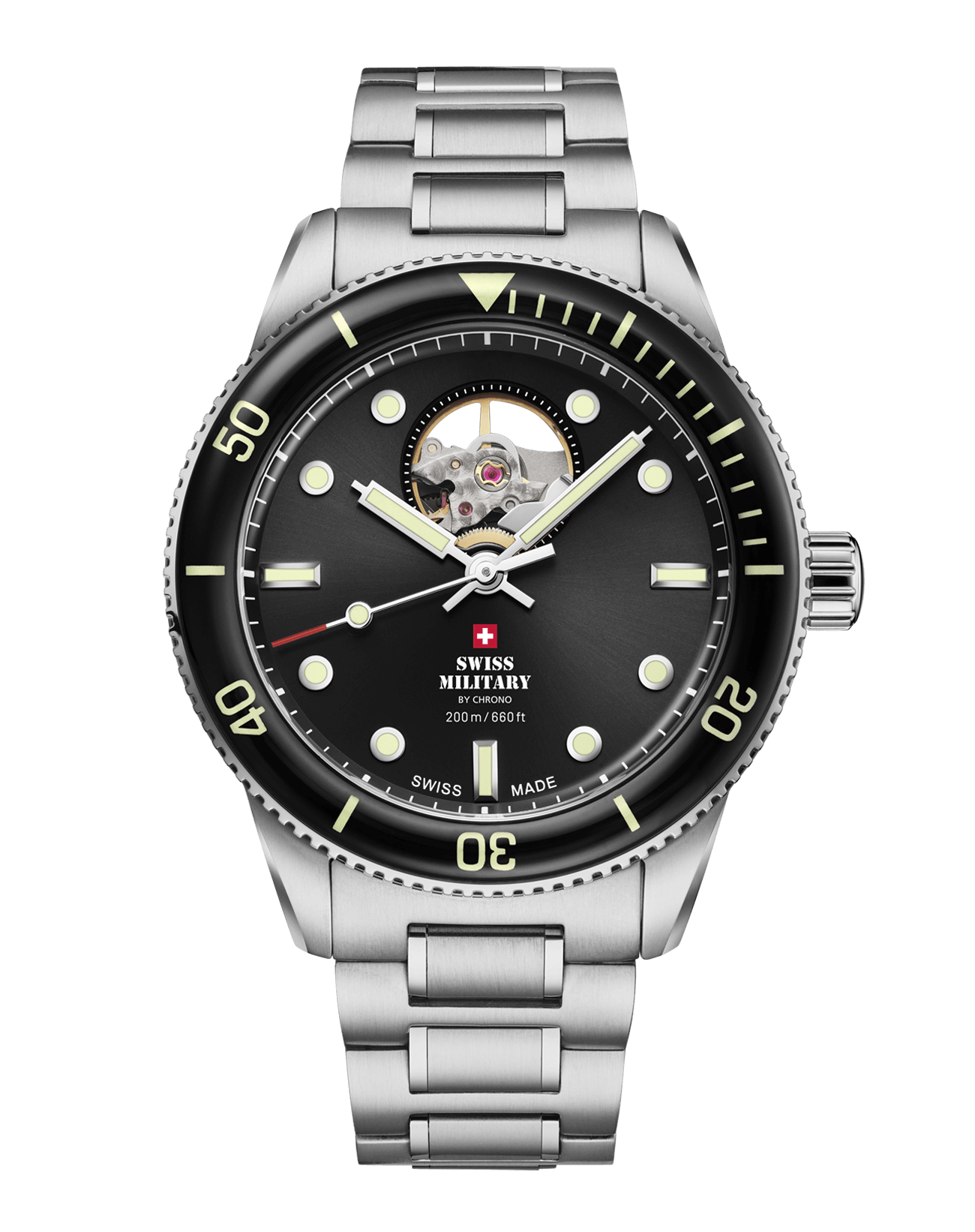 Relógio de Mergulho Automático Swiss Military  SMA34106.11 – Aço